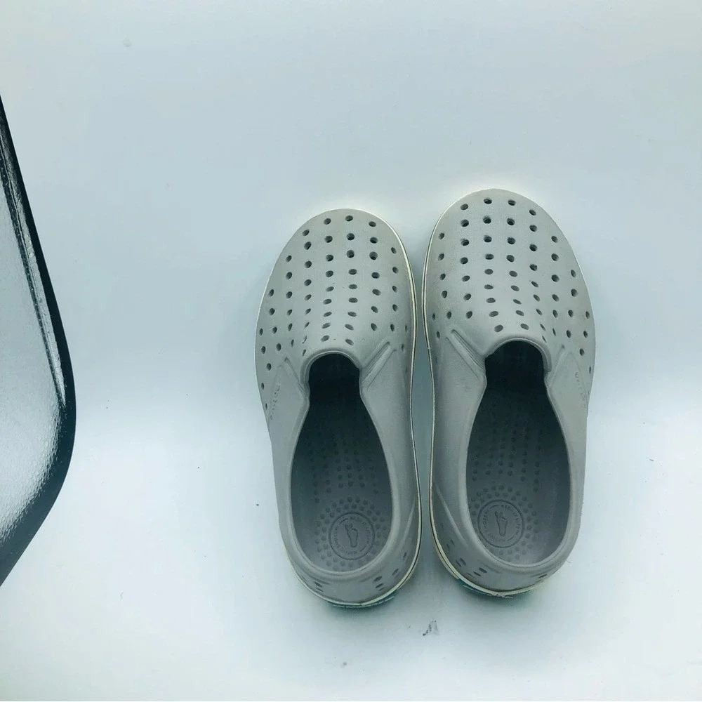 Native Kids Unisex Waterproof Outdoor Rubber Slip On‎ Shoes Size C12 Grey